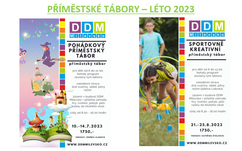Příměstské tábory 2023 v DDM Milevsko